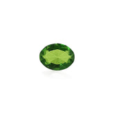 Green Amber Faceted Oval Diamond Cut Stone